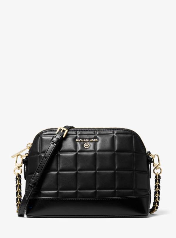Damske Spojková Taška Michael Kors Large Quilted Leather Dome Čierne - Kabelky Michael Kors Obchod | VQOPI-8426